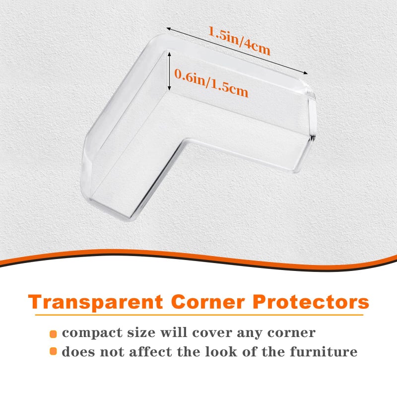 Gudui 20 Pack Corner Protector Baby, Clear Coner Guard Furniture Corner & Edge Safety Bumpers Cushion for Table Edges & Sharp Coners, Baby Proofing, L Shaped - Image 3